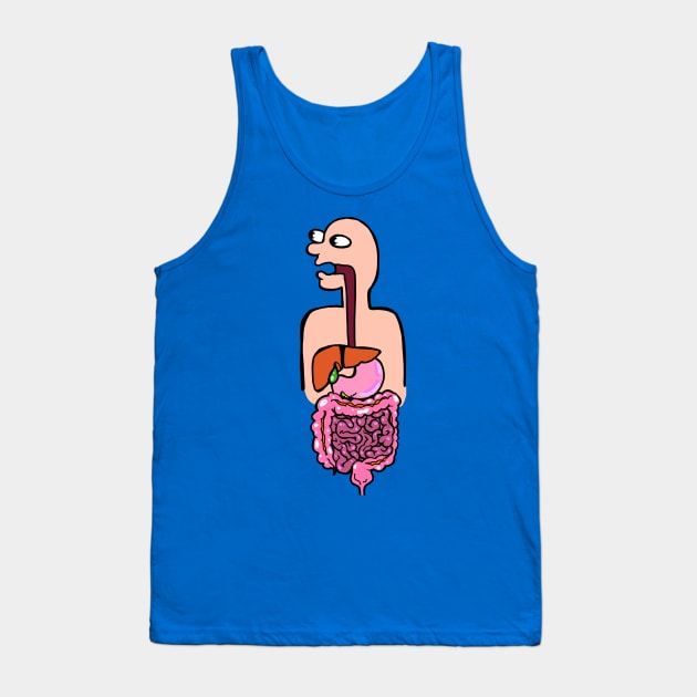 Colorful Illustration of the Digestive System - Med School Anatomy Physiology Tank Top by ckrickett